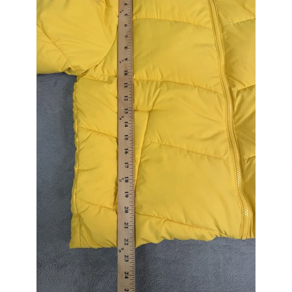 Abercrombie & Fitch Quilted Puffer Jacket Women's Size Medium Yellow - Picture 10 of 10